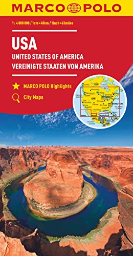 MARCO POLO Kontinentalkarte USA 1:4 Mio.: Mit Marco Polo Highlights und City Maps von MAIRDUMONT